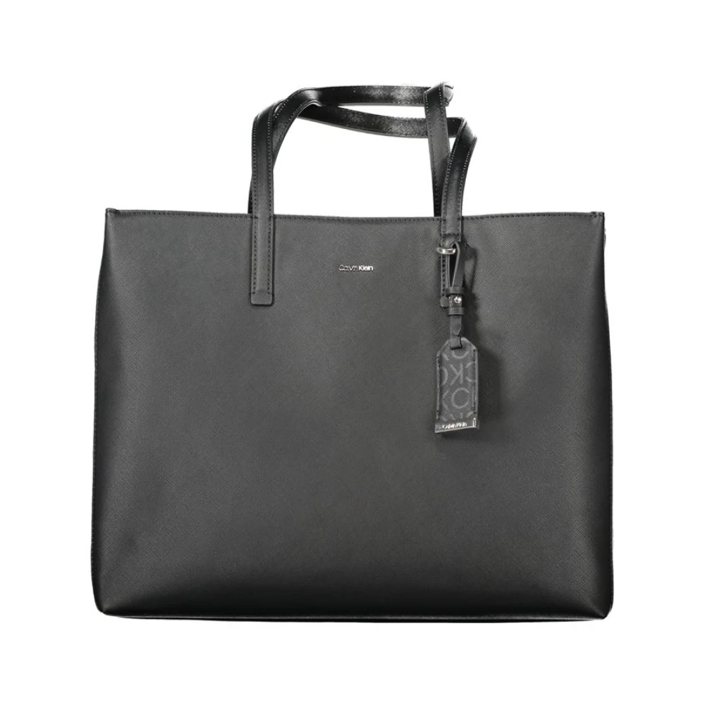 Calvin Klein Zwarte Polyethyleen Handtas Black Dames