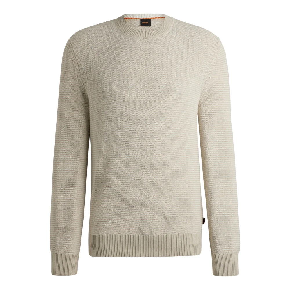 Boss Orange Stijlvolle Oranje Trui Beige Heren