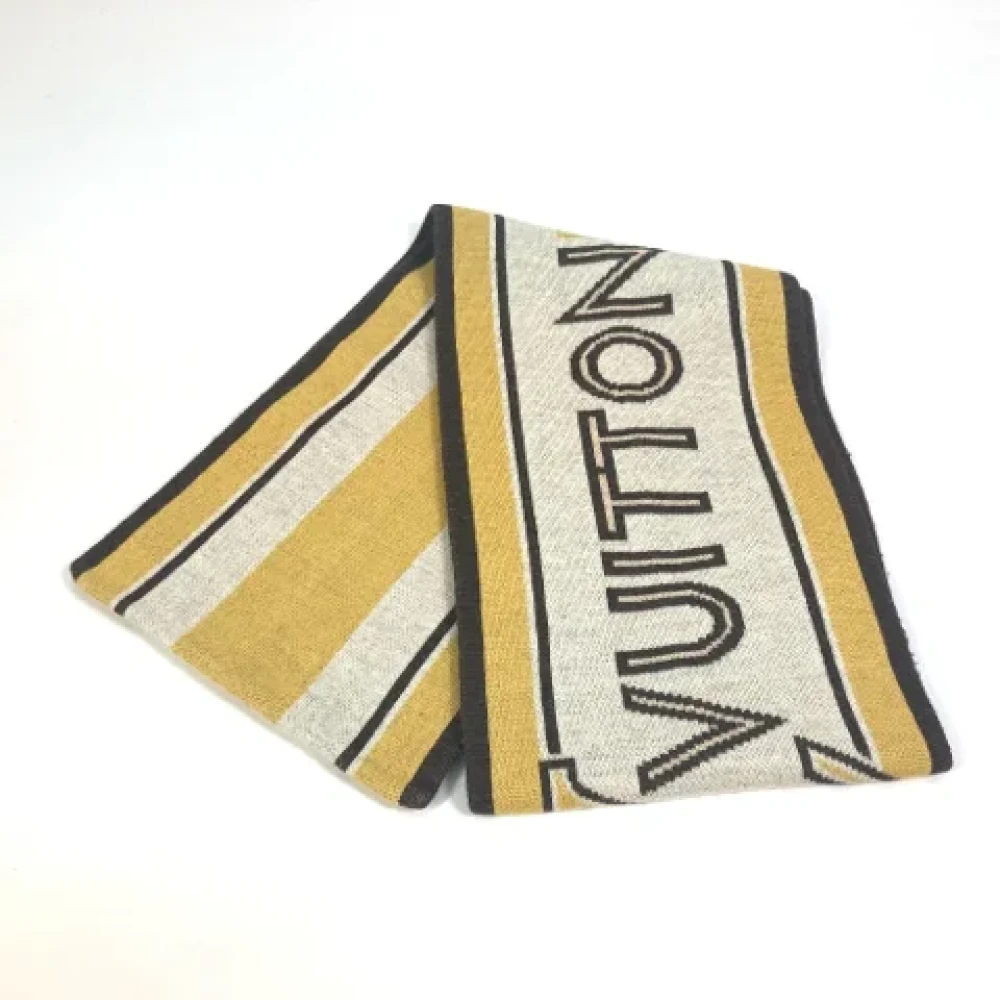 Louis Vuitton Vintage Pre-owned Wool scarves Beige Dames