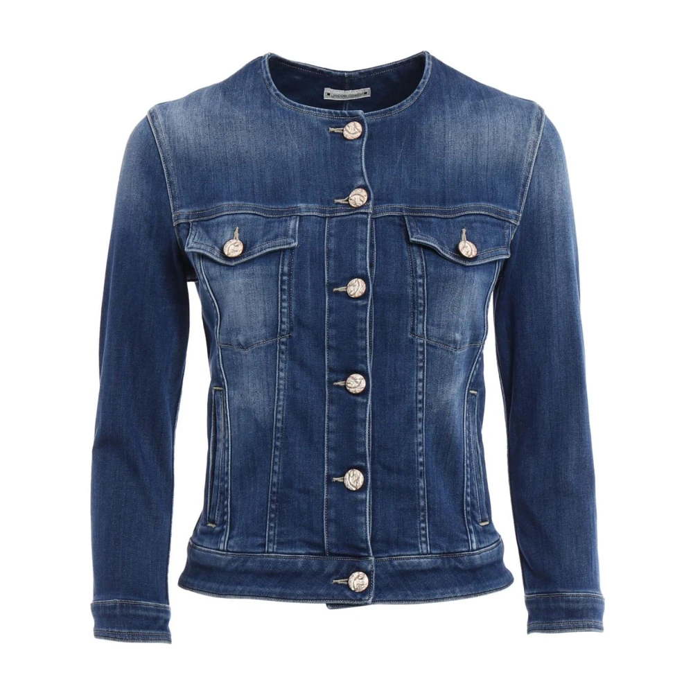 Jacob Cohën Vrouw Blauw Klassiek Denim Jack Met Moderne Twist