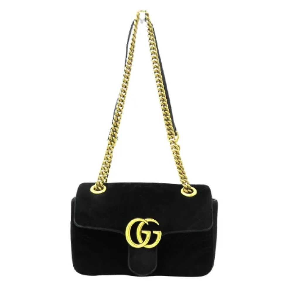 Gucci Vintage Pre-owned Velvet shoulder-bags Black Dames