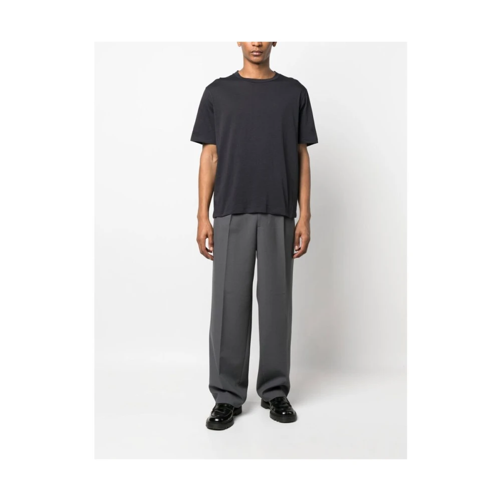 Studio Nicholson Midnight Blue Katoen Crew Neck T-shirt Blue Heren