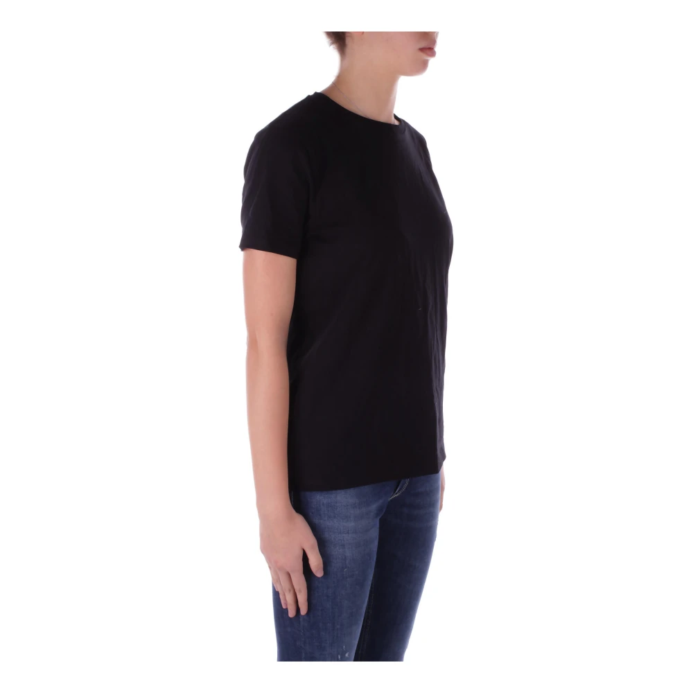 Gcds Zwart Logo Voorkant T-shirt Black Dames