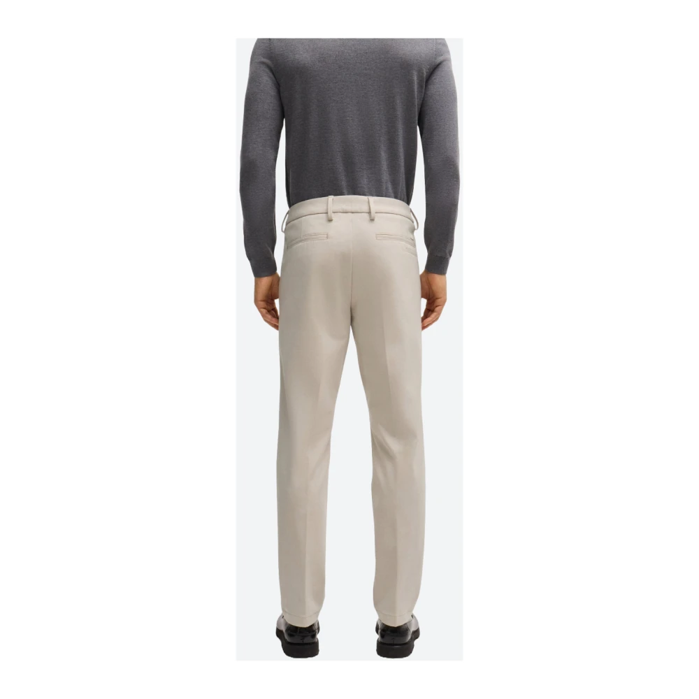 Hugo Boss Broek van stretchstof met micromotief Beige Heren
