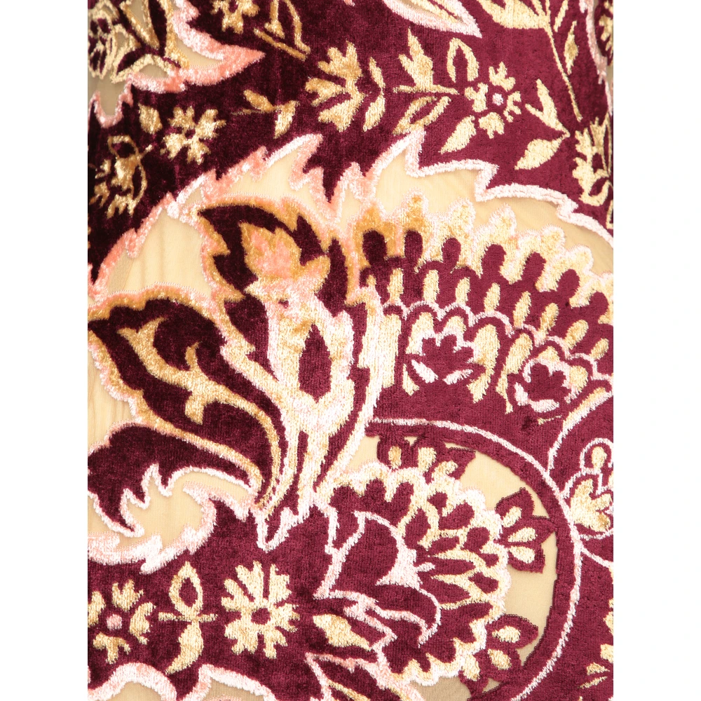 ETRO Velvet Tattoo Mouwloze Jurk Red Dames