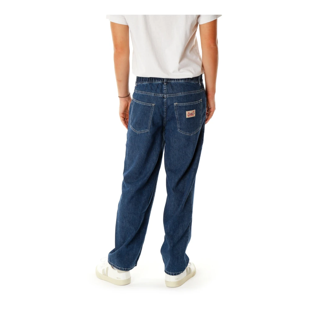 American vintage Worker Pants met relaxed fit Blue Heren
