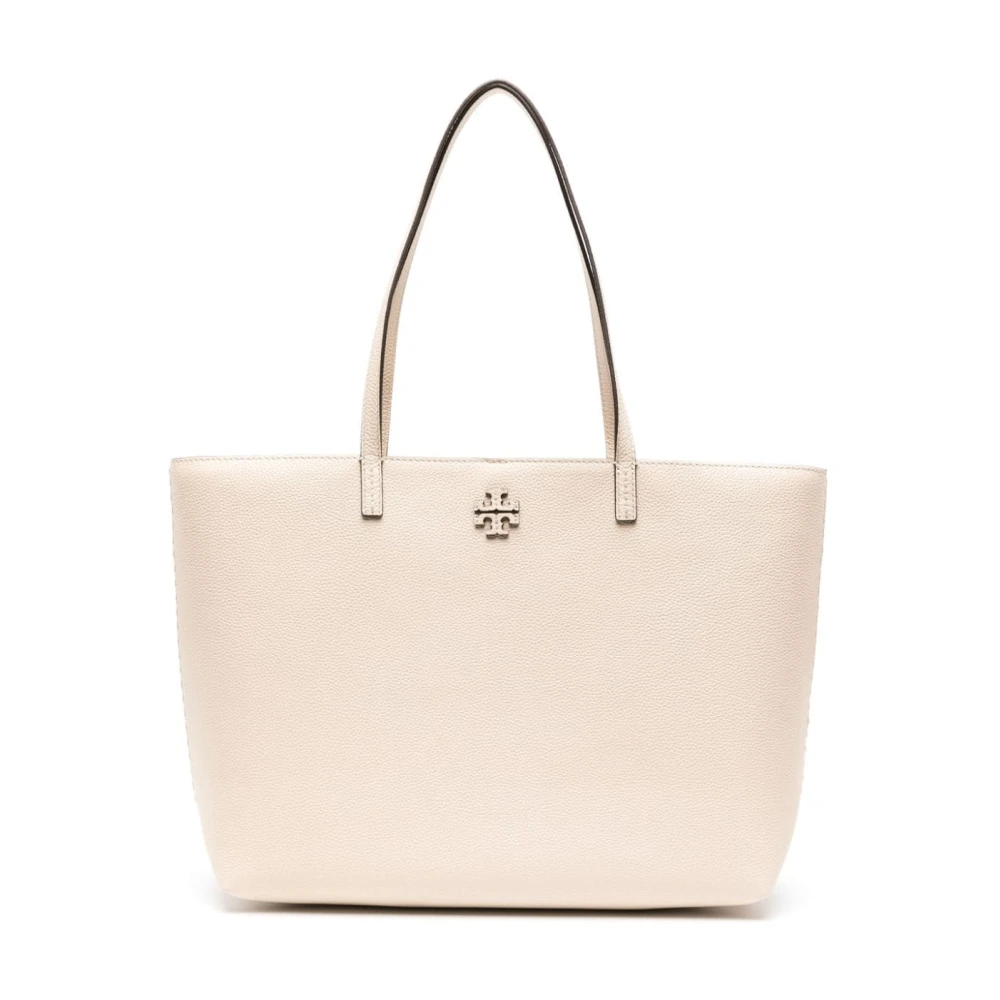TORY BURCH Brie MC Graw Leren Crossbody Tas Beige Dames