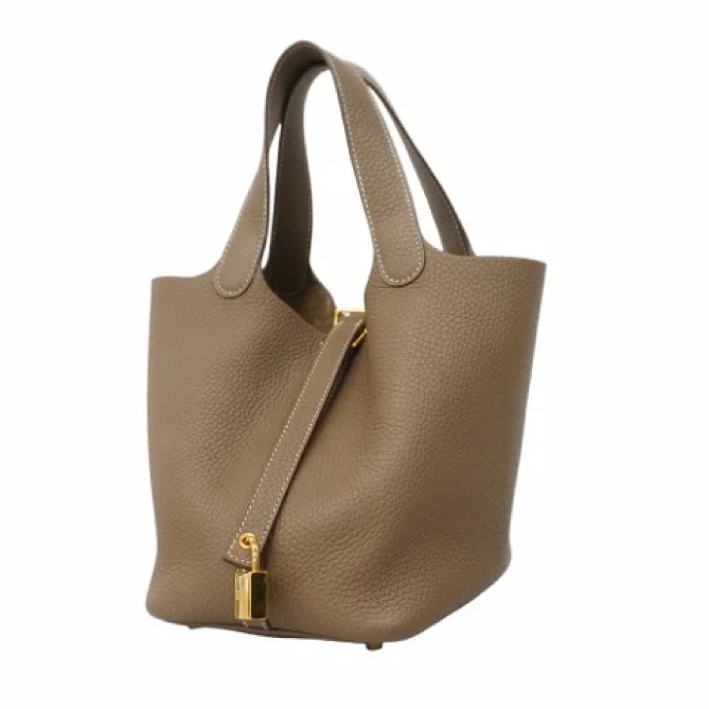 Hermès Vintage Pre-owned Leather handbags Brown Dames