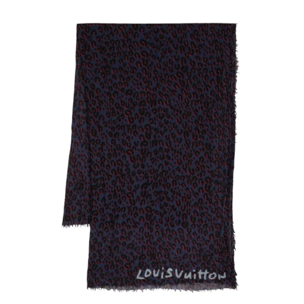 Louis Vuitton Vintage Pre-owned Cashmere scarves Blue Dames