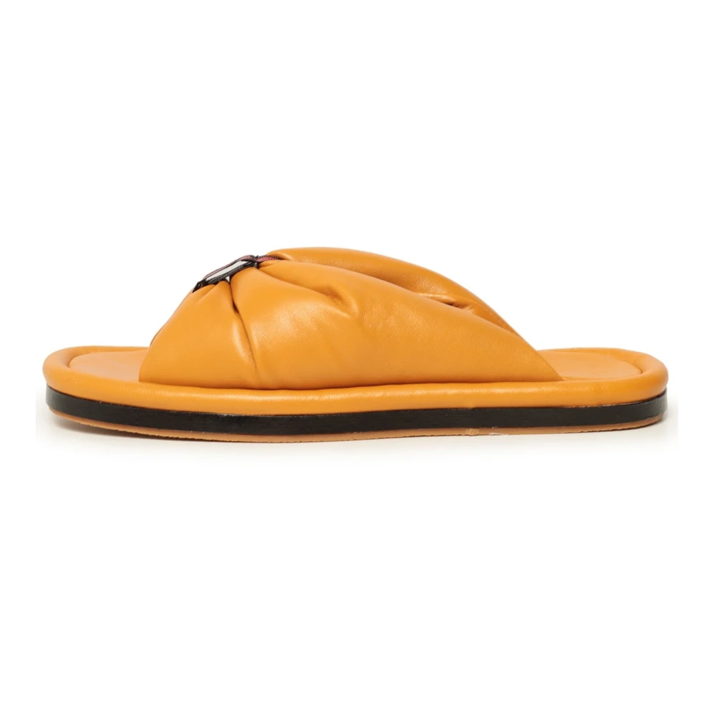 Cesare Gaspari Gula platta sulor sandaler Yellow, Dam