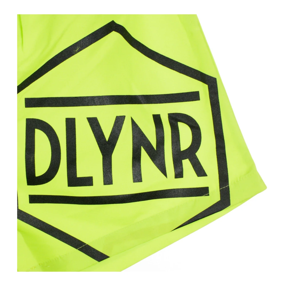 Dolly Noire Fluo Groene Logo Shorts voor Mannen Green Heren