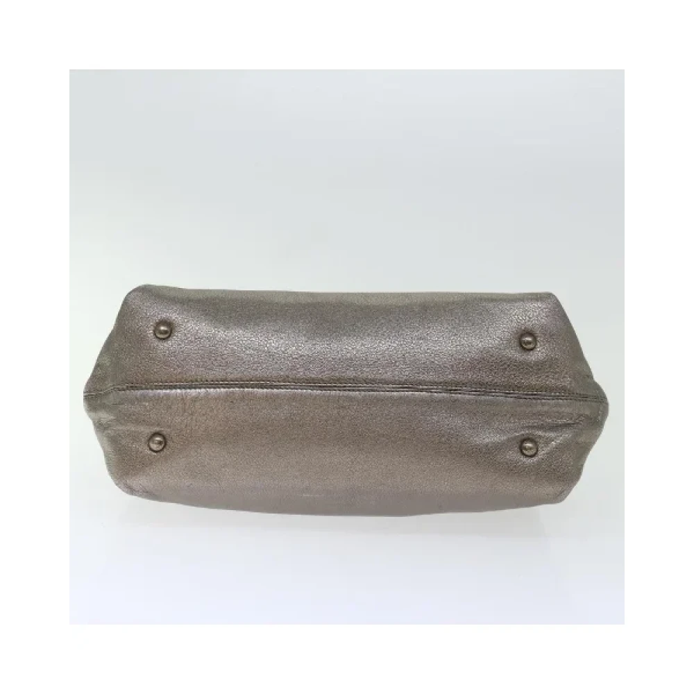 Salvatore Ferragamo Pre-owned Leather handbags Gray Dames