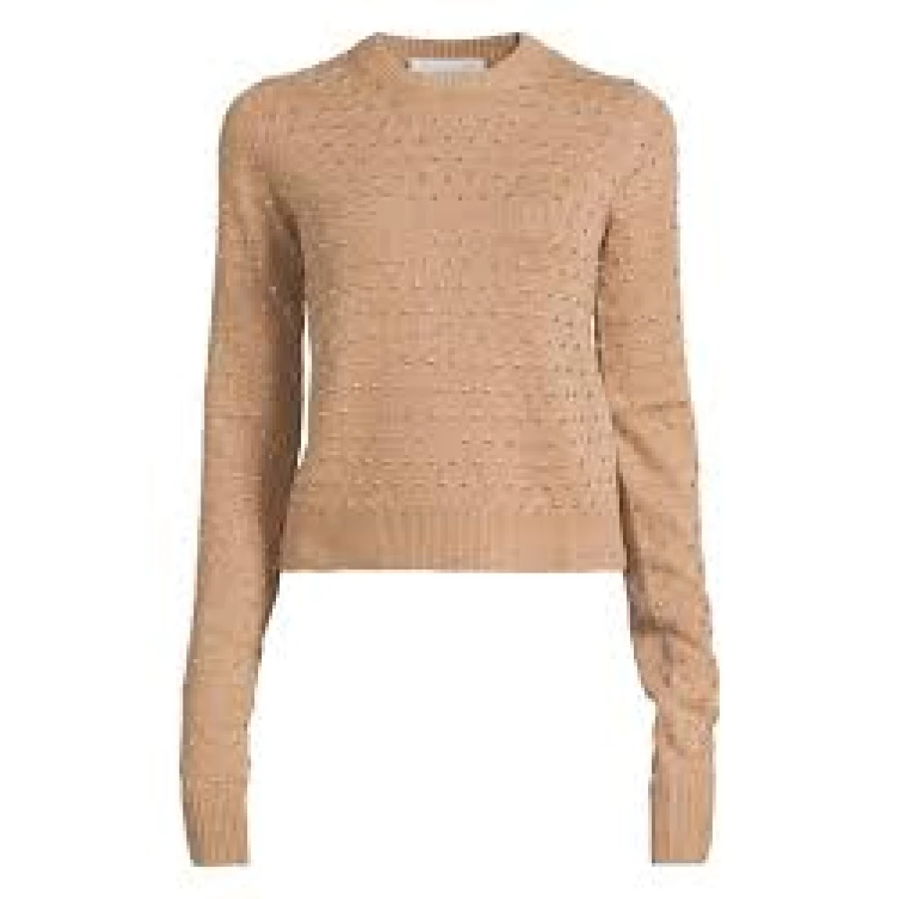SPORTMAX Casual Gebreide Trui voor Dagelijks Gebruik Beige Dames