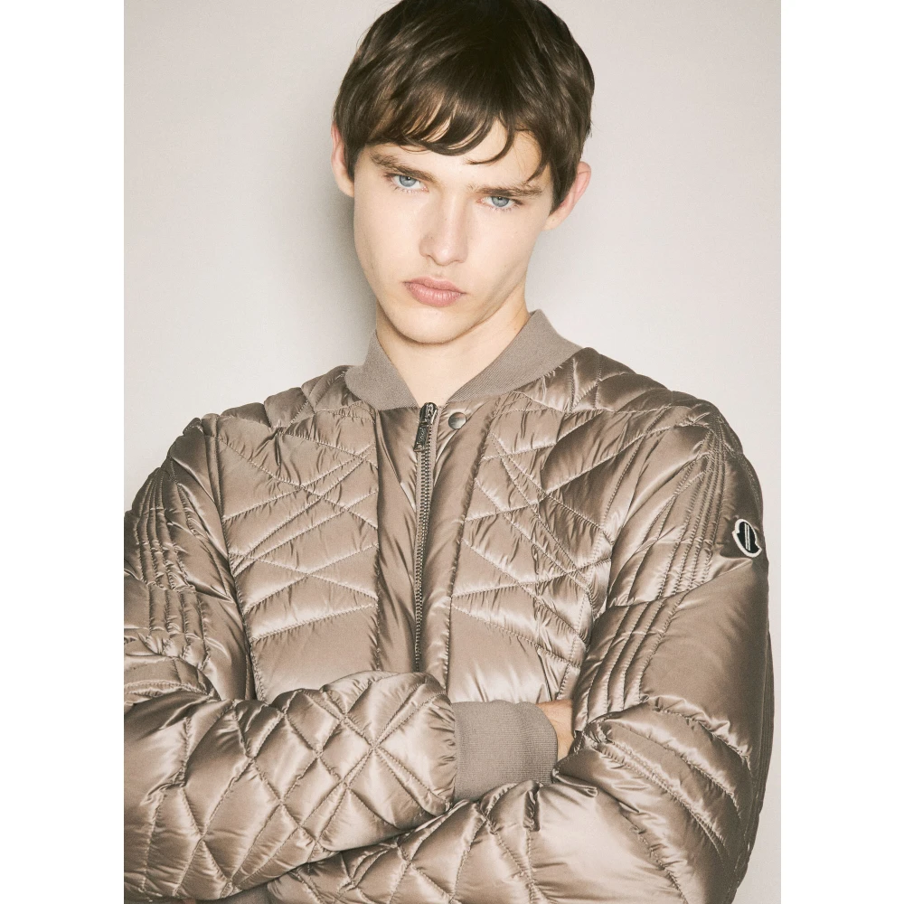 Moncler Gewatteerde Flight Down Jacket Gray Heren
