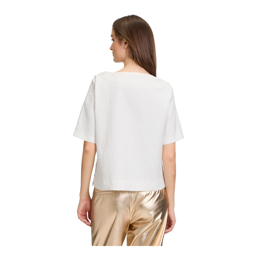 Betty & Co Blouse shirt met structuur White Dames