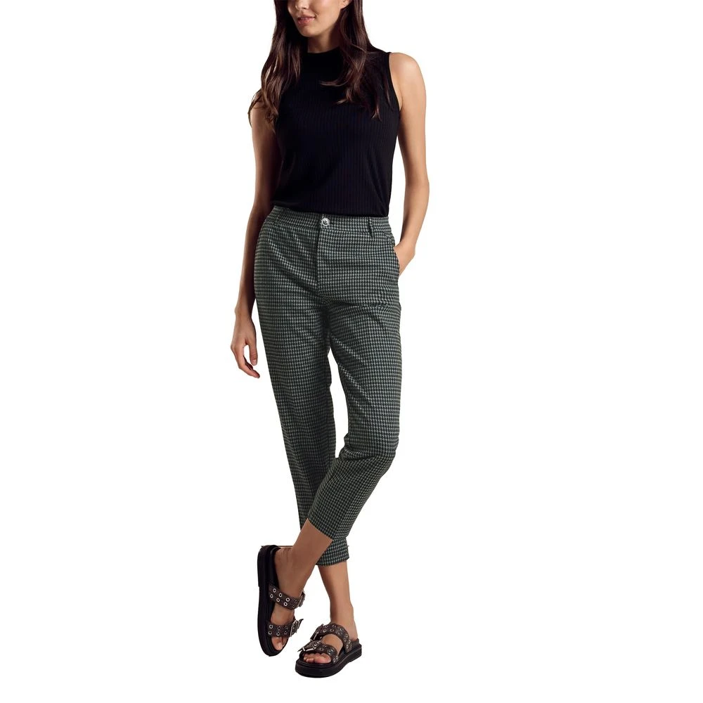 Street One Groene Polyester Damesbroek Herfst Winter Green Dames
