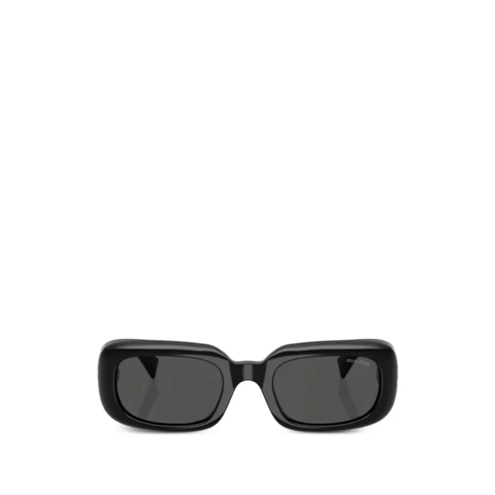 Miu Miu Grey Woman Mu B13s 16K08z Sunglasses Acetate Black Squared Normal - Image 3