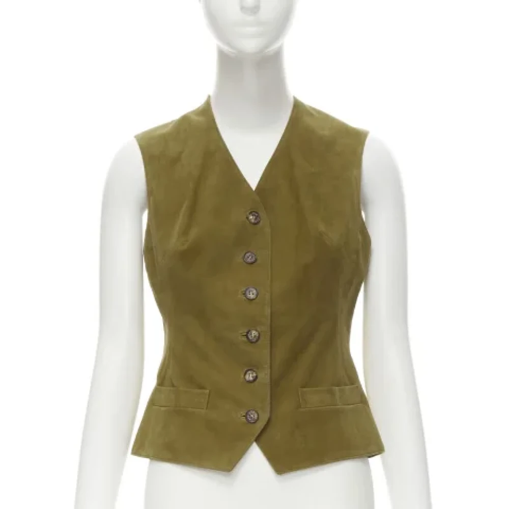 Hermès Vintage Pre-owned Suede outerwear Brown Dames