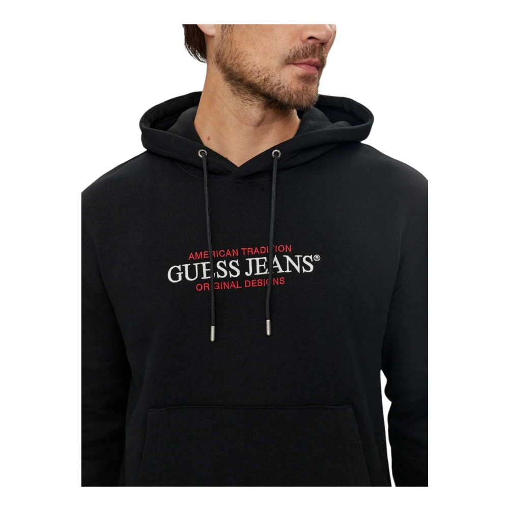 Guess Herenmode Hoodies Amerikaanse Traditie Black Heren