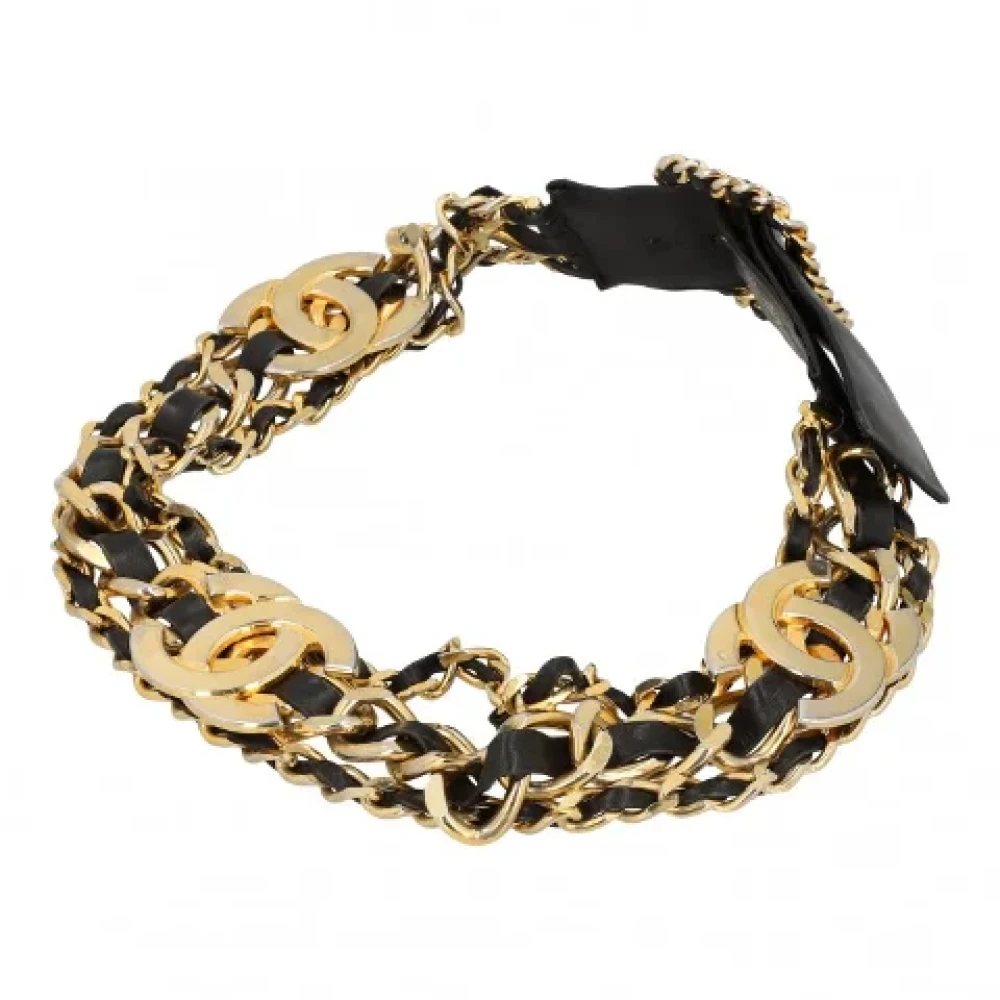 Chanel Vintage Pre-owned Metal belts Yellow Dames