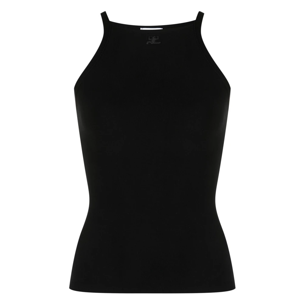 Courrèges Zwarte Milano Gebreide Tanktop Black Dames