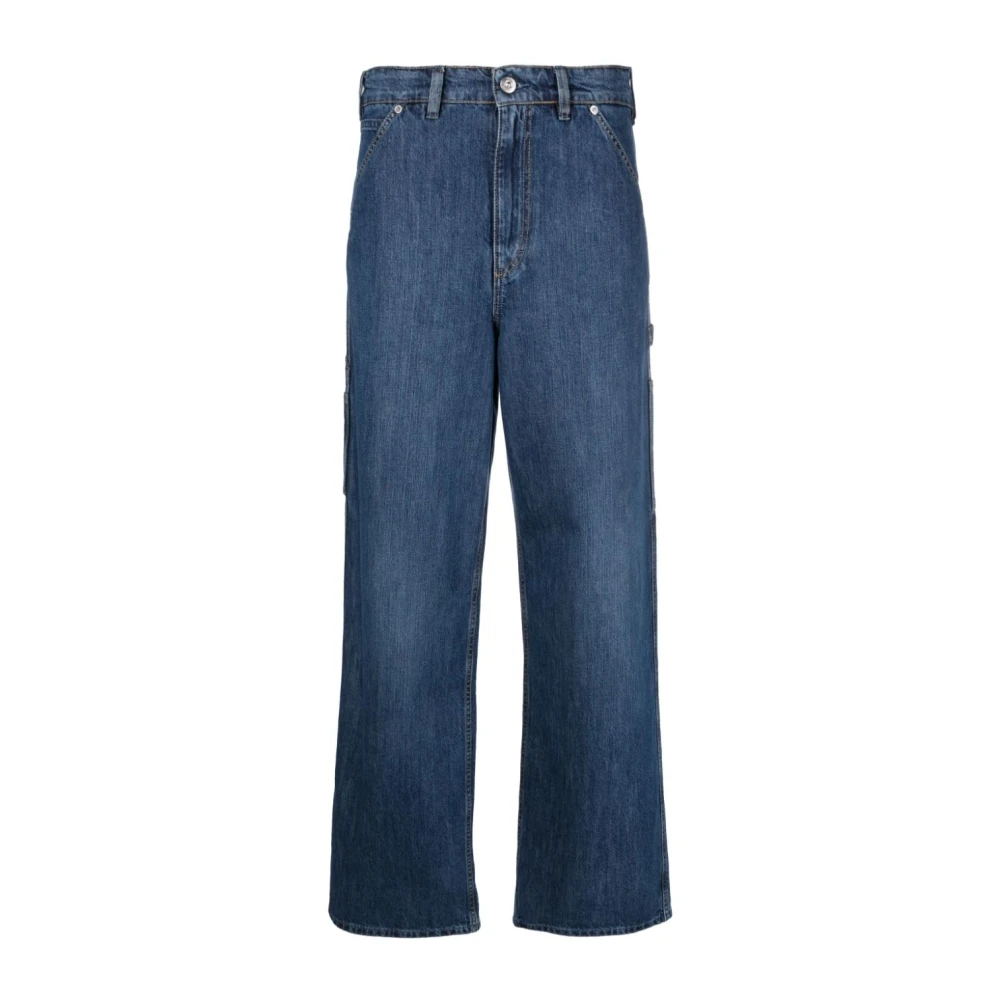 Marineblå Wide Leg Denim Jeans
