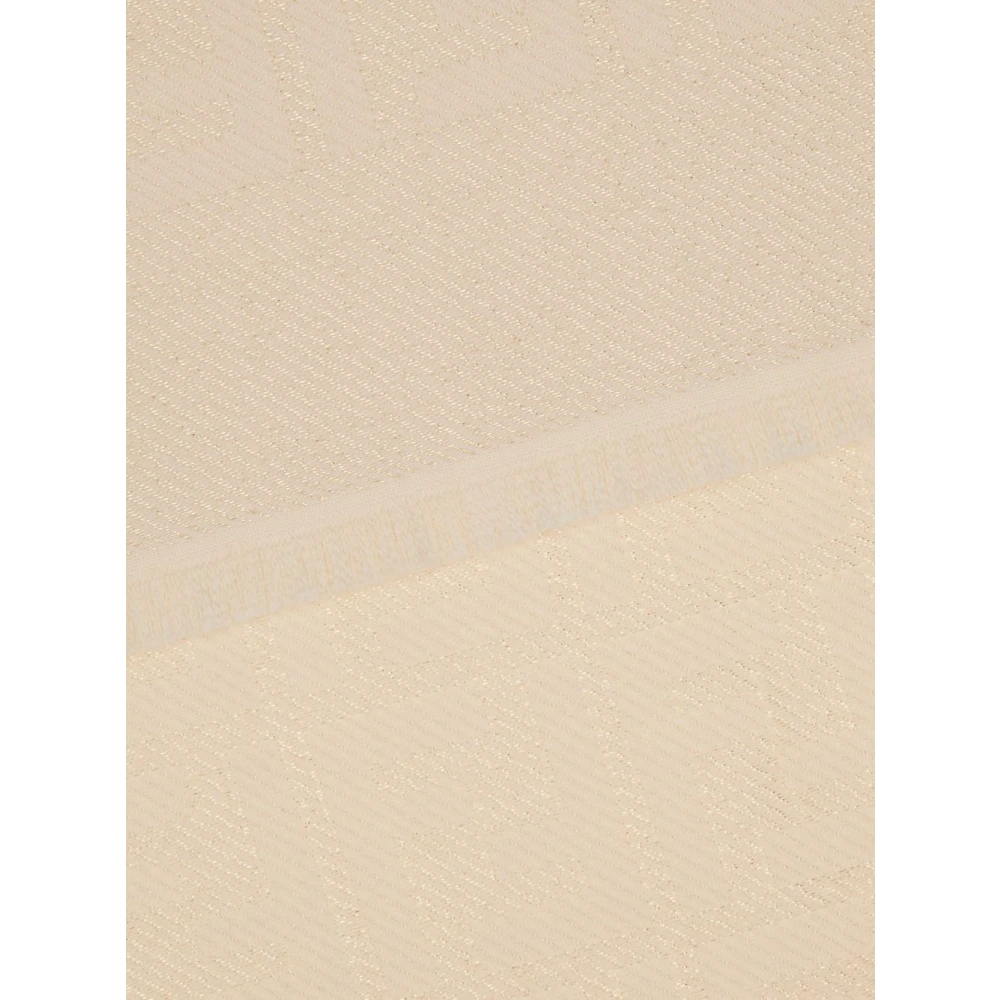 Fendi Beige Jacquard Sjaal Beige Dames