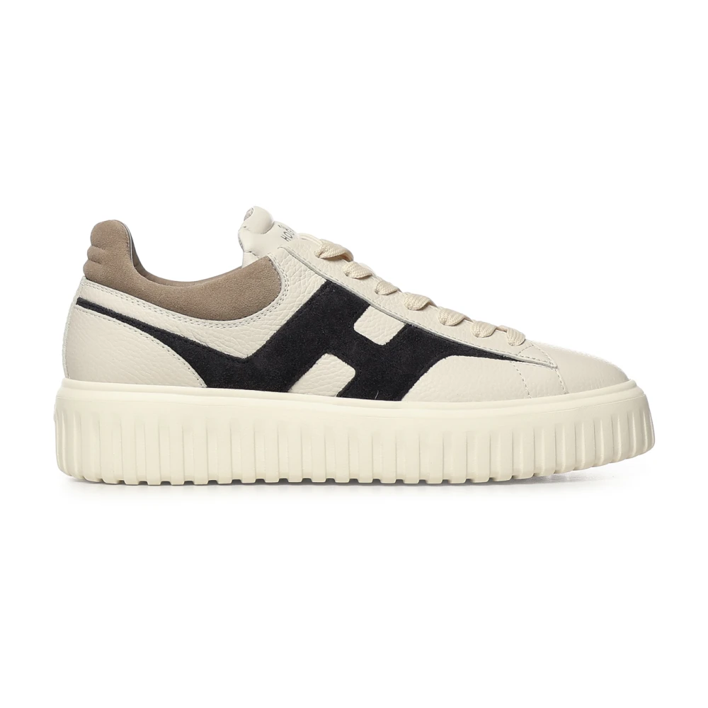 Hogan Men's Beige H-Stripes Sneakers