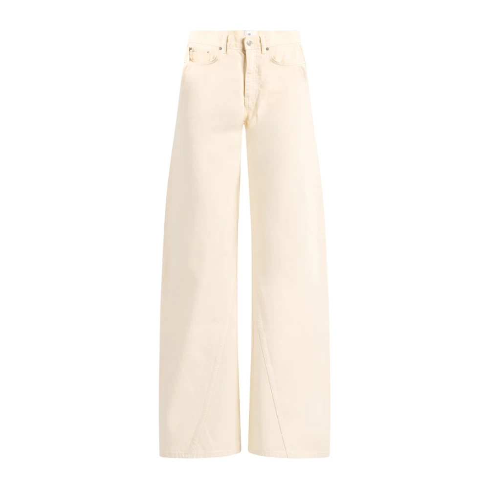 Anine Bing White Brie Jeans - Female - Wide Jeans - W27 - Jeans