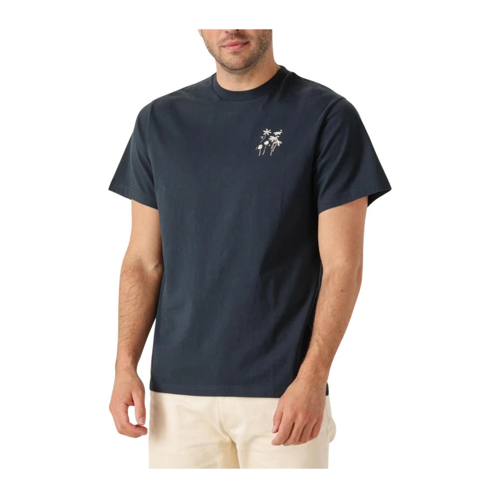 Forét Blauw Flora T-shirt voor heren Blue Heren