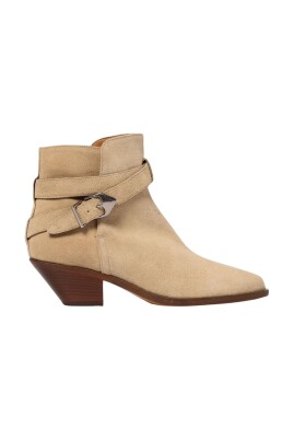 beige-suede-buckle-ankle-boots
