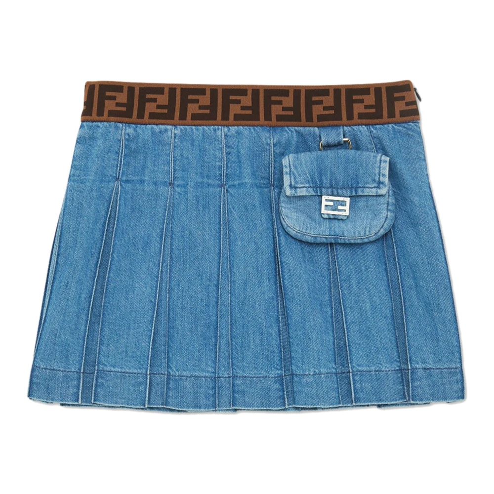 Fendi Girls Blue Skirts,, Kids Fashion Collection Size 10 Y