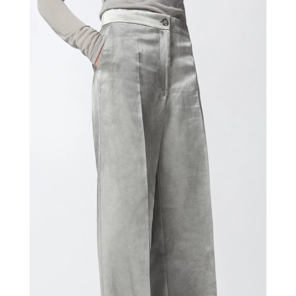 pinko Wijde Pijp Vlammen Broek Gray Dames