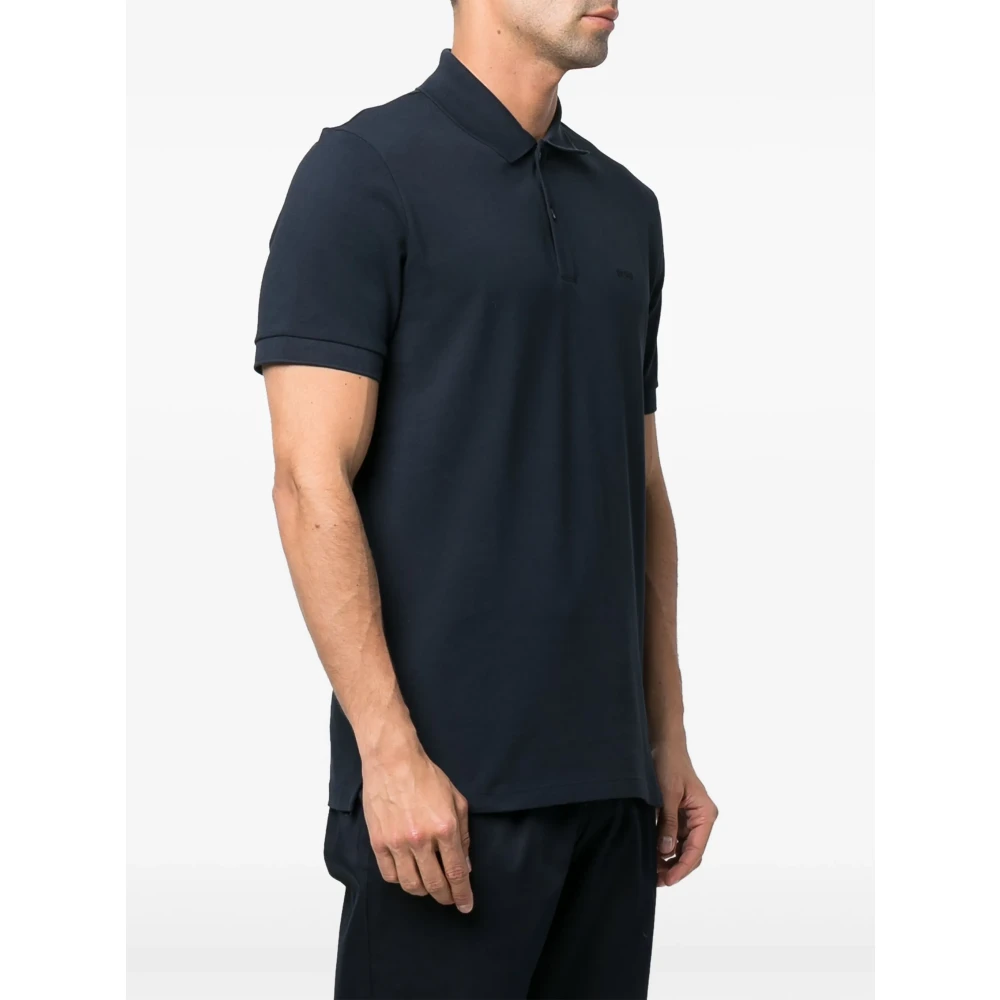 Hugo Boss Pima Katoen Polo Shirt Blue Heren