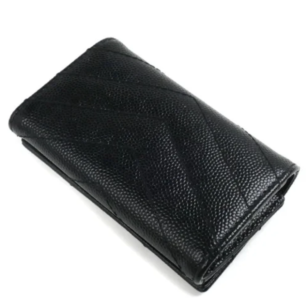 Saint Laurent Vintage Pre-owned Leather wallets Black Dames
