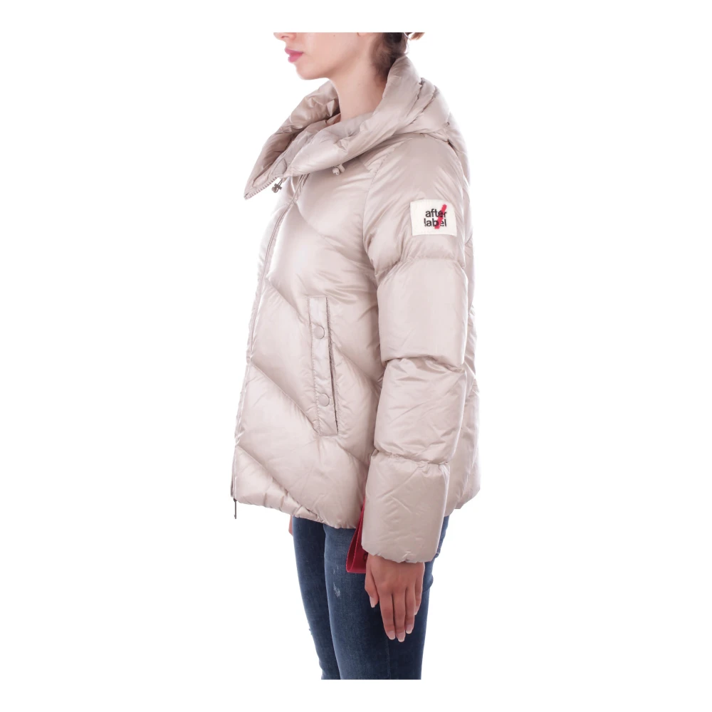 Afterlabel Beige Jas met Capuchon en Rits Beige Dames