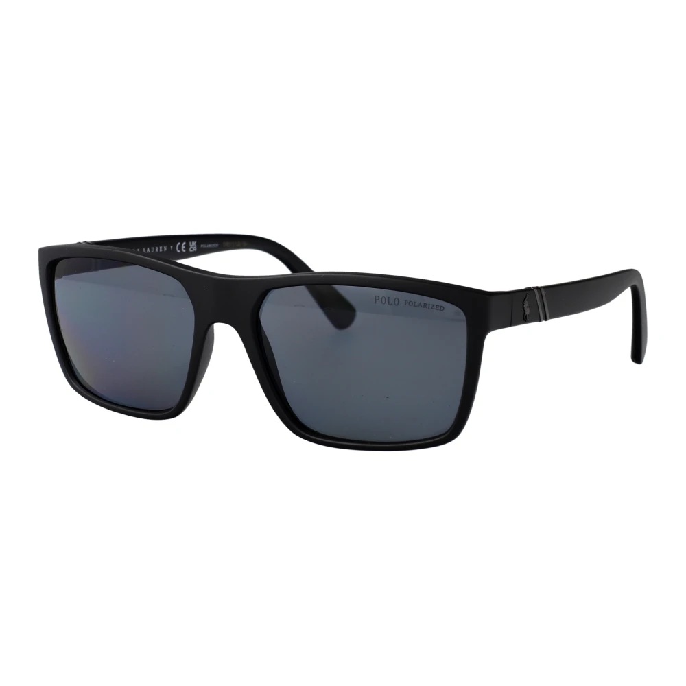 Polo Ralph Lauren , Matte Black Polarized Sunglasses Polarized Grey lenses, PH4133 528481, Mojo Glasses - Image 3
