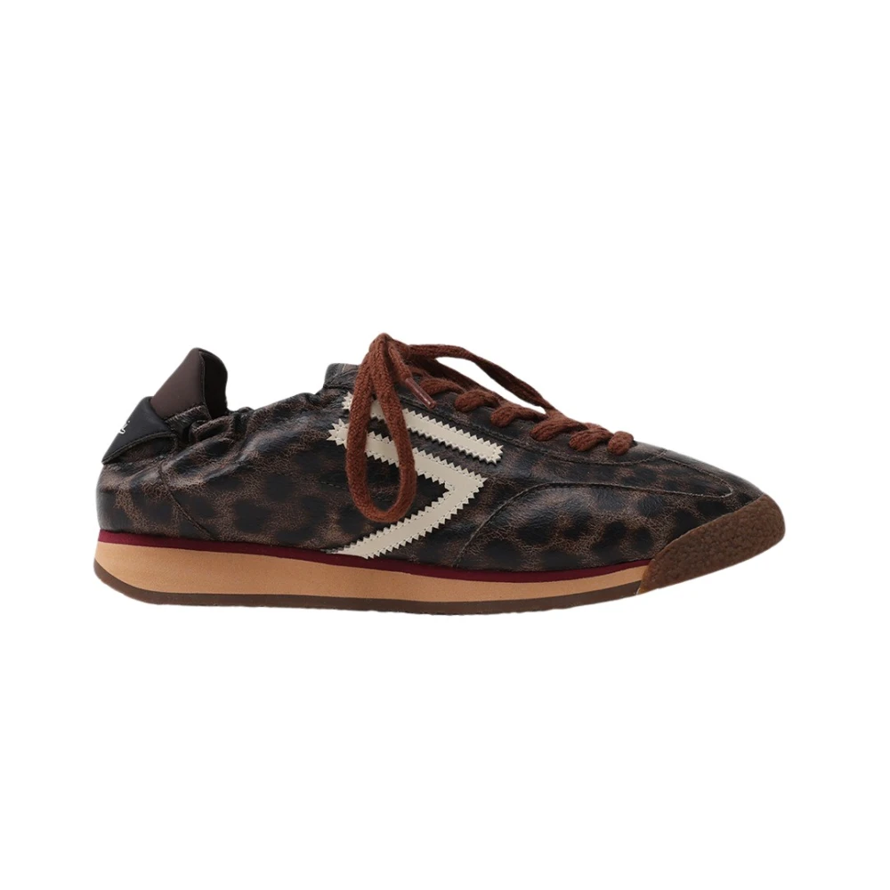 Puraai Sneakers met dierenprint Dames Schoenen Bruin