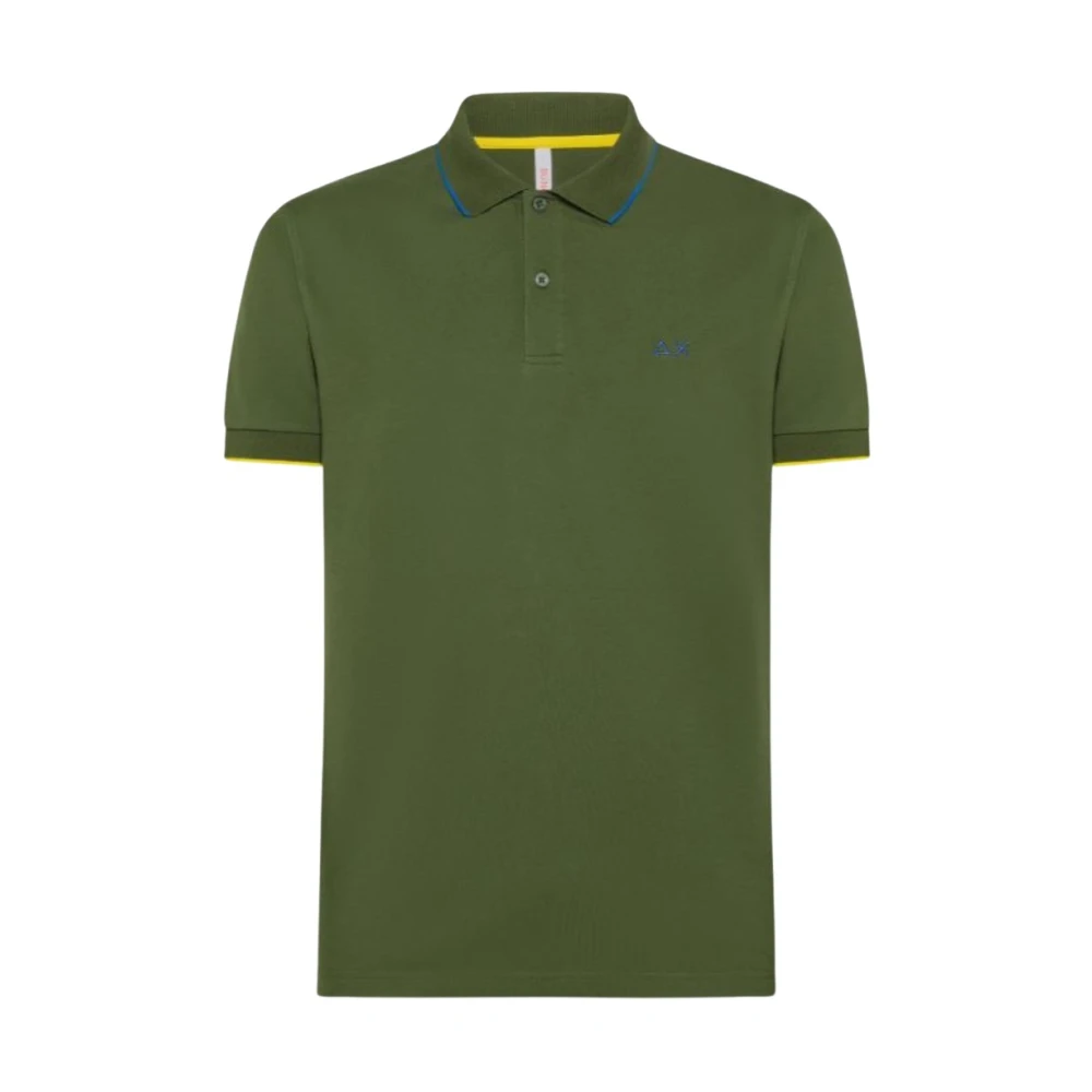 Sun68 Groene Polo Basic T-shirts en Polos Green Heren