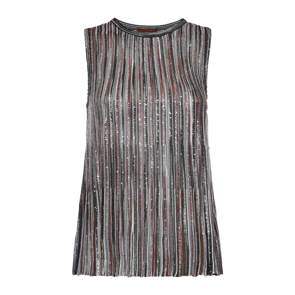Missoni Femme Multicolor - Débardeur Rayé Orné De Sequins - Tops - E - Taille: 38 Fr