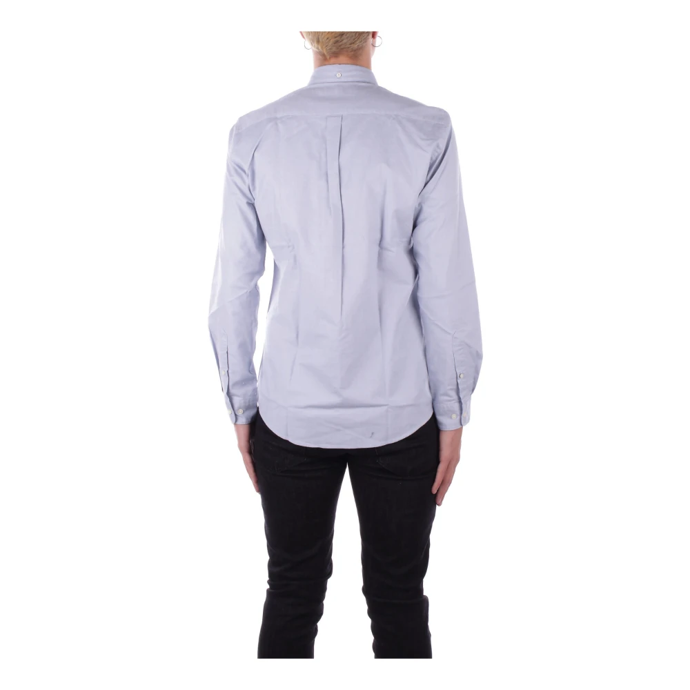 Barbour Logo Front Button Shirt Blue Heren