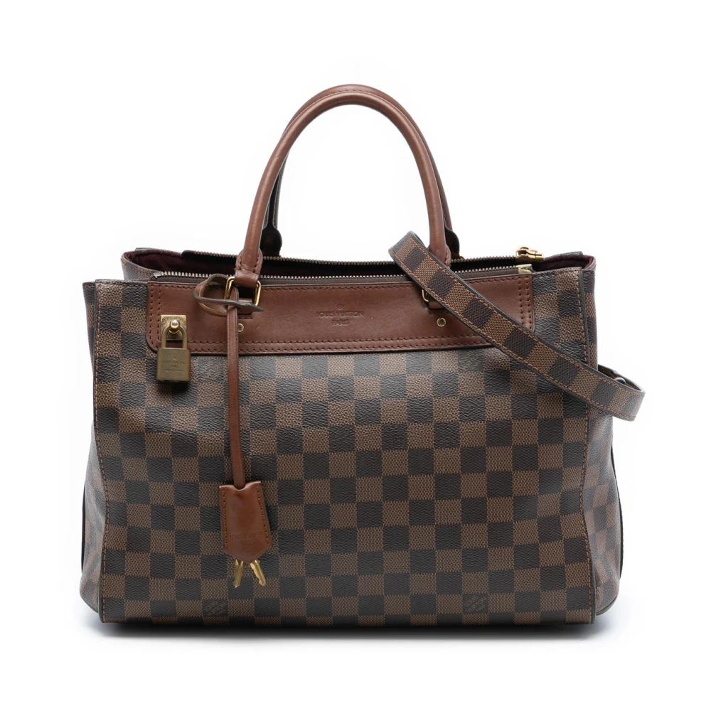 Louis Vuitton Vintage Women's Brown Pre-Owned Damier Ebene Satchel Bag