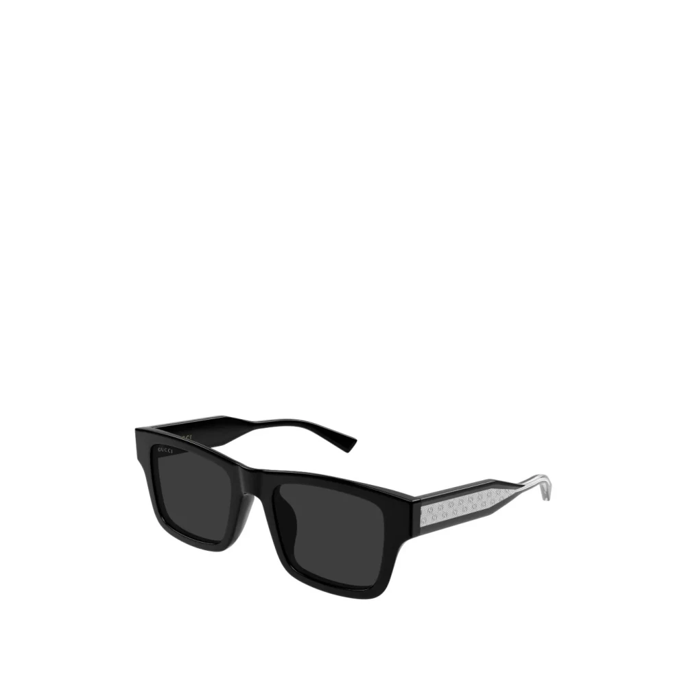 Gucci Men's Black Square Frame Sunglasses - Sunglasses - 52 Mm - Accessories