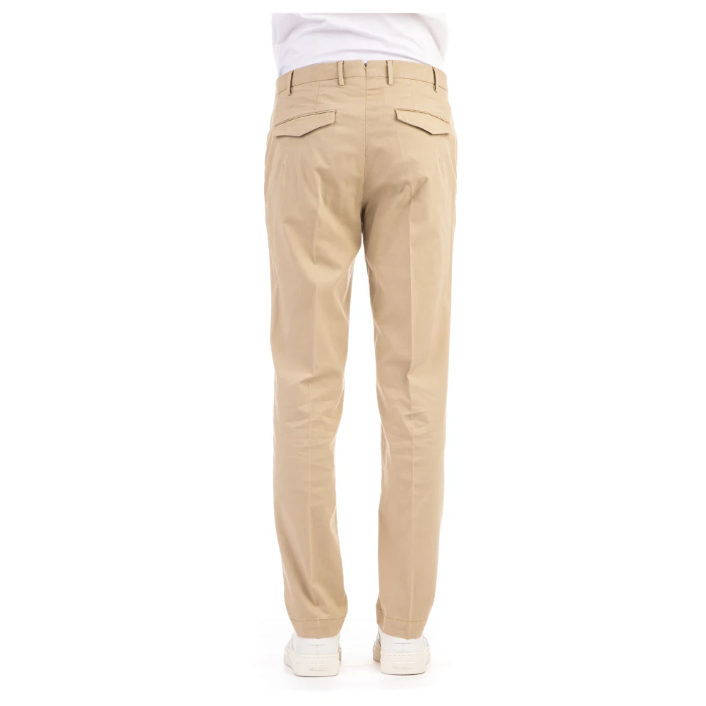 PT Torino Beige Twill Stretch Katoenen Broek Beige Heren