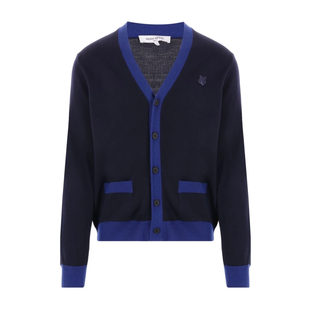 Maison Kitsuné Blauwe Trui voor Stijlvolle Look Blue Heren