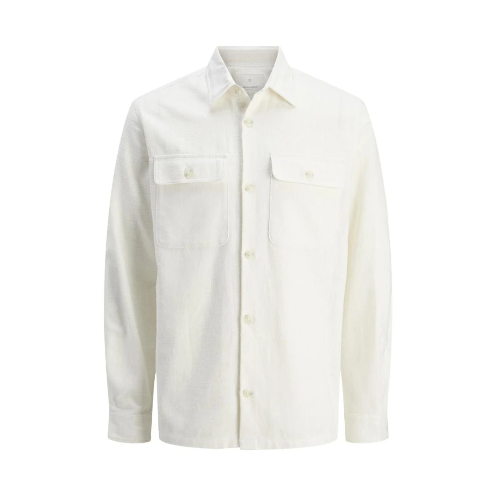 Jack & jones Lente Solide Overshirt White Heren