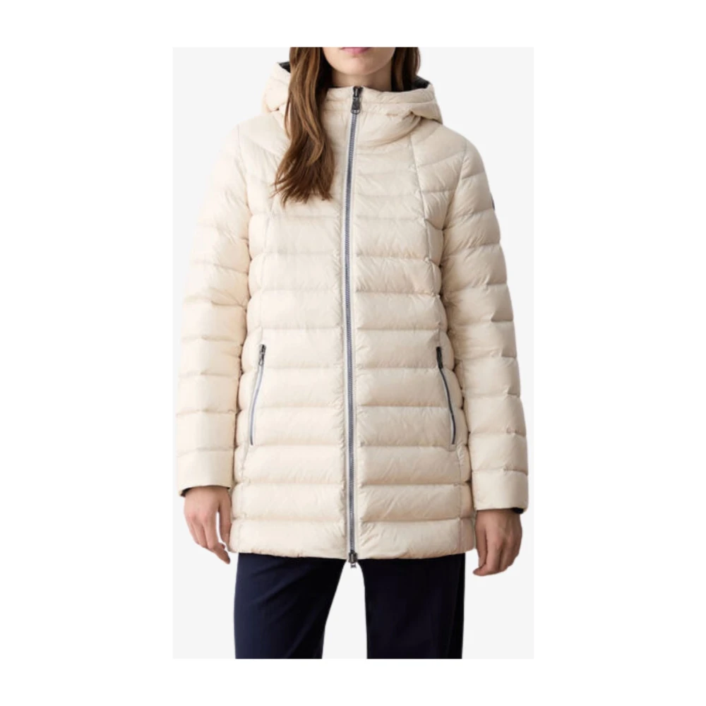 Colmar Iridescent donsjack met vaste capuchon White Dames