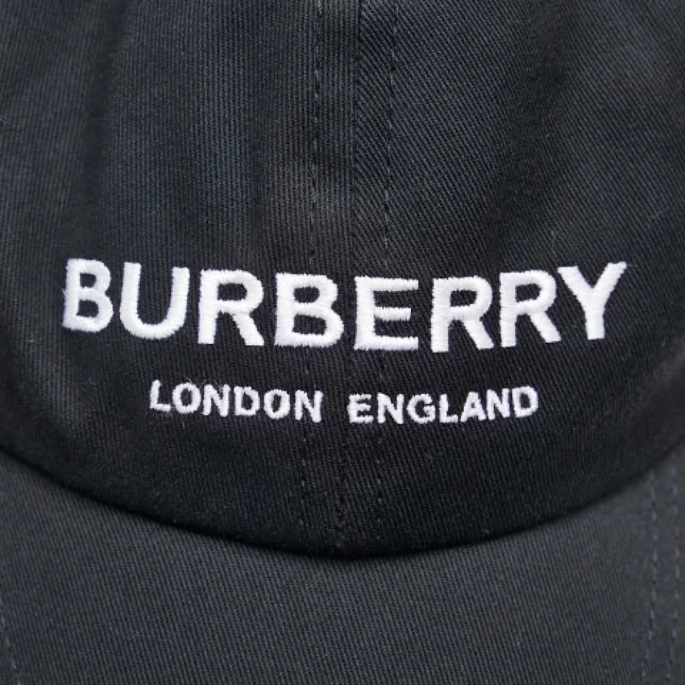 Burberry Vintage Pre-owned Canvas hats Black Dames