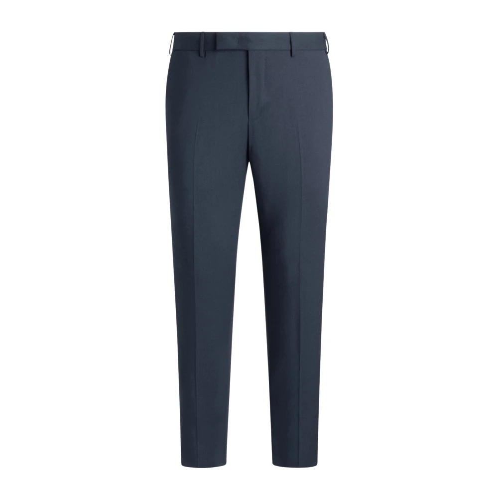 PT Torino Elegante Wol Skinny Enkellange Broek Blue Heren