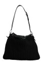 black-cashmere-knitted-leather-shoulder-bag